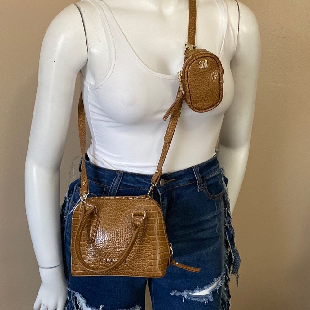 NWT Steve Madden (BHope) Satchel/Crossbody - Cognac - Picture 16 of 16